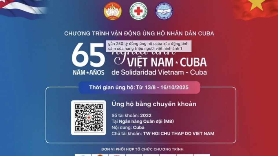 Nearly VND250 billion raised to support Cuban people